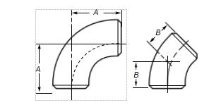 Codo de Radio Largo ASME B16.9
